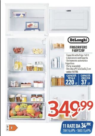 FRIGO DE LONGHI F6DP220F